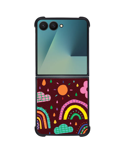 Android Flip / Fold Leather Grip - Rainbow
