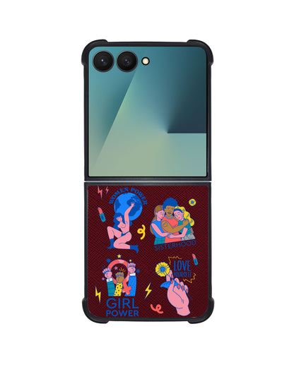 Android Flip / Fold Leather Grip - Girl Power 2.0