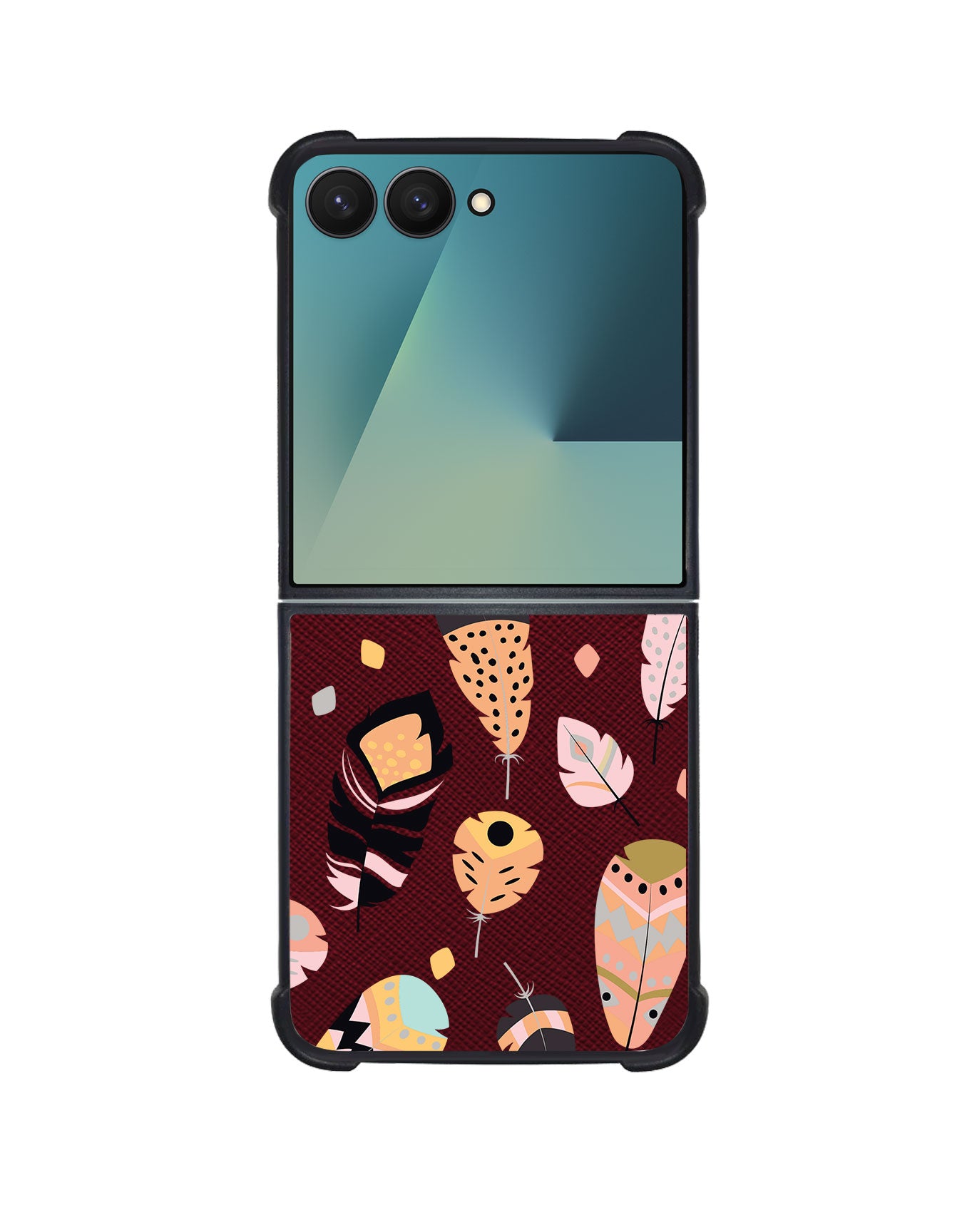 Android Flip / Fold Leather Grip - Feathers