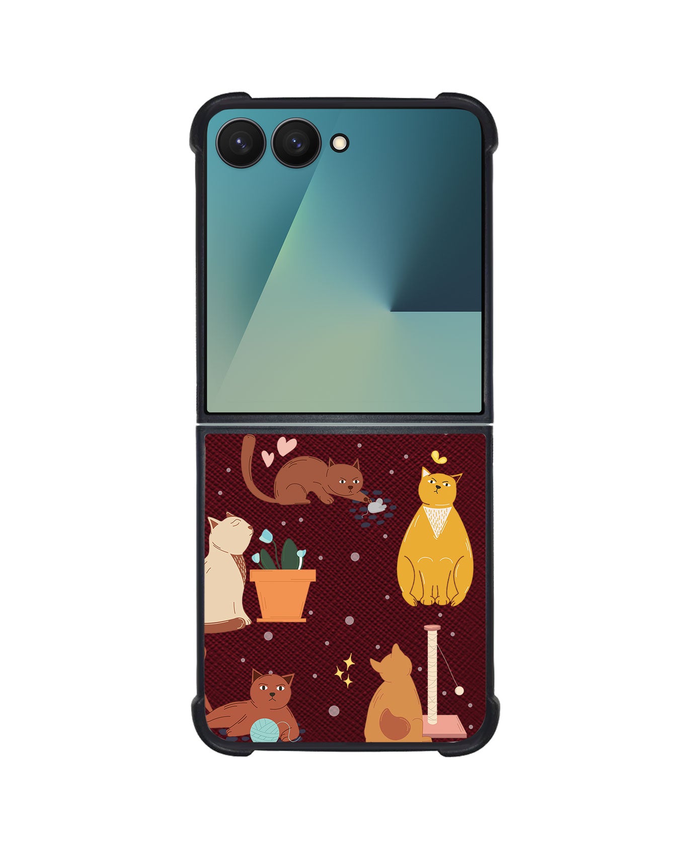 Android Flip / Fold Leather Grip - Playful Cat