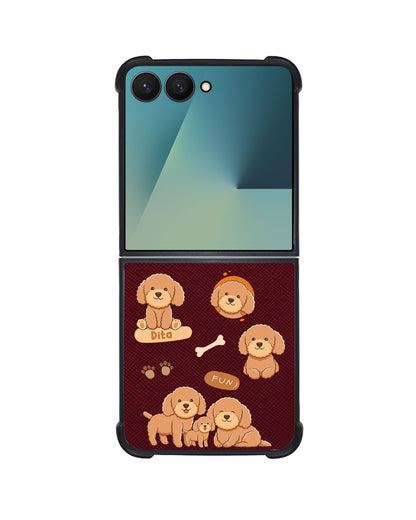 Android Flip / Fold Leather Grip - Poodle Squad 4.0