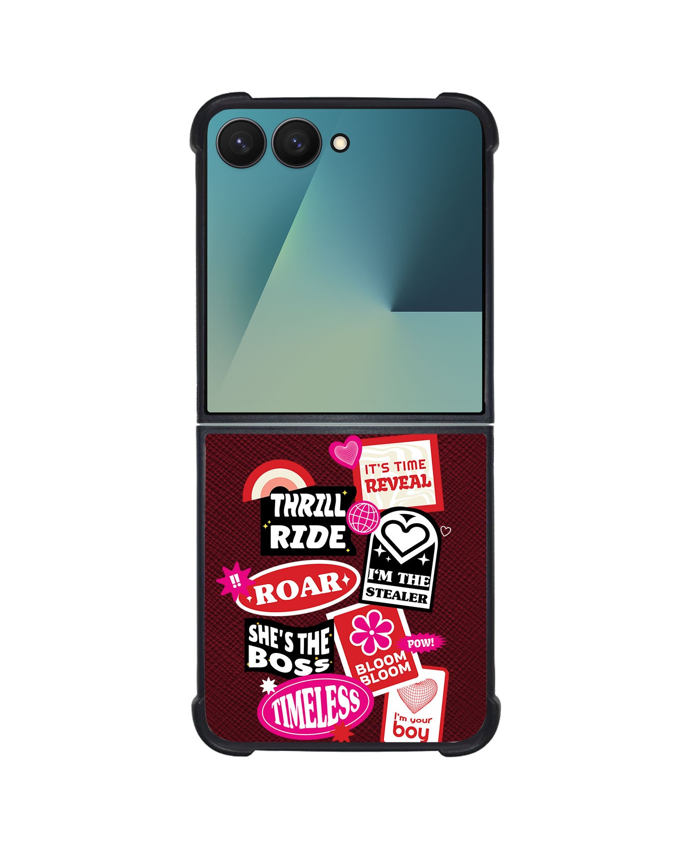 Android Flip / Fold Leather Grip - The Boyz Song Sticker Pack