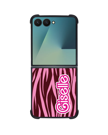 Android Flip / Fold Leather Grip - Barbie Zebra Pattern