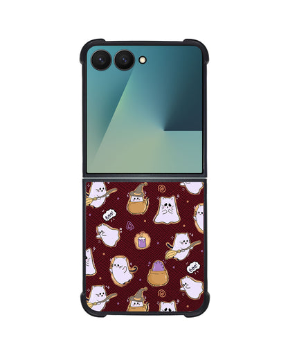 Android Flip / Fold Leather Grip - Spooky Cat