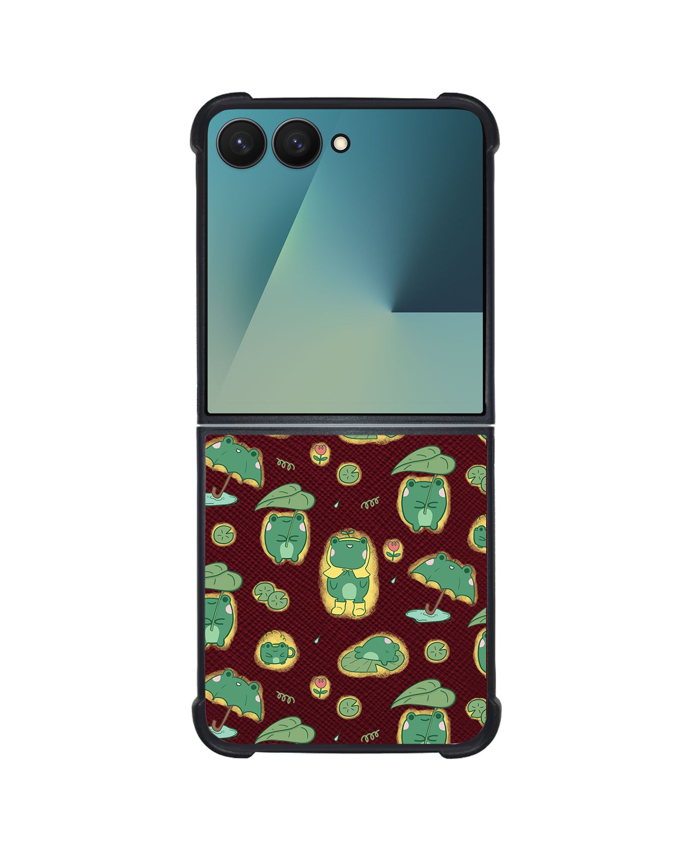 Android Flip / Fold Leather Grip - Happy Rain