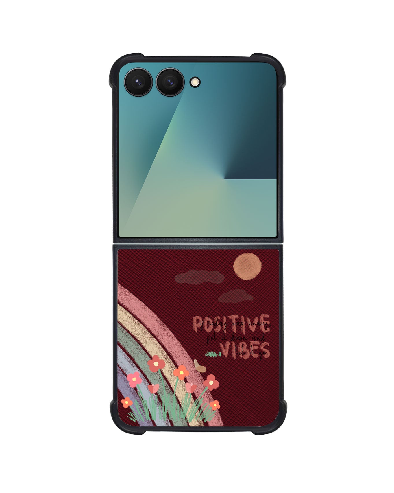 Android Flip / Fold Leather Grip - Positive Vibes