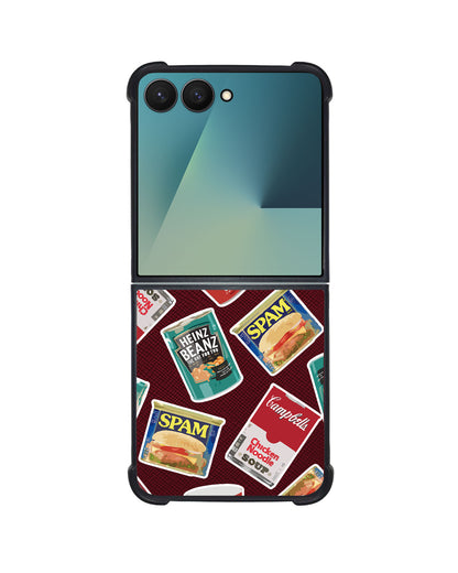 Android Flip / Fold Leather Grip - Tinned Food