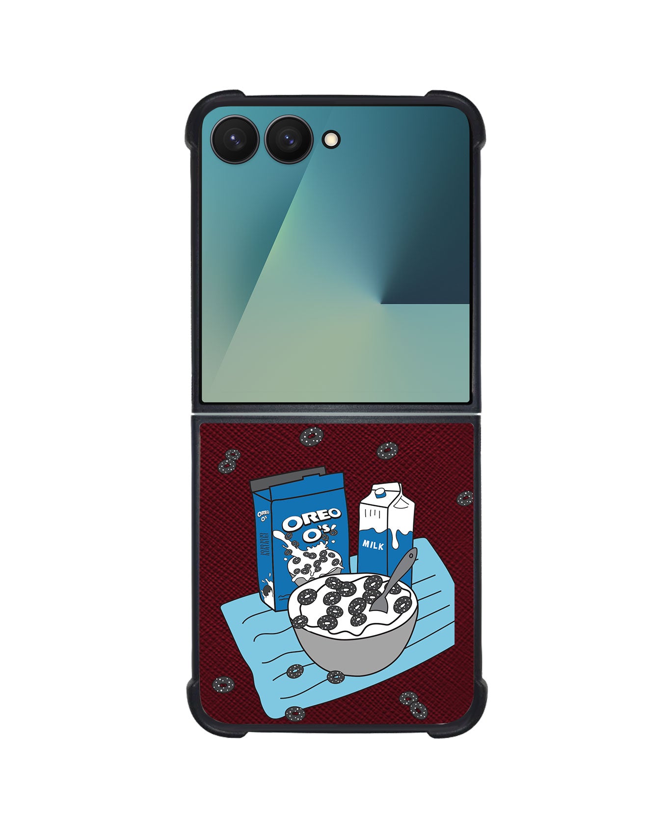 Android Flip / Fold Leather Grip - Cereal O's 1.0