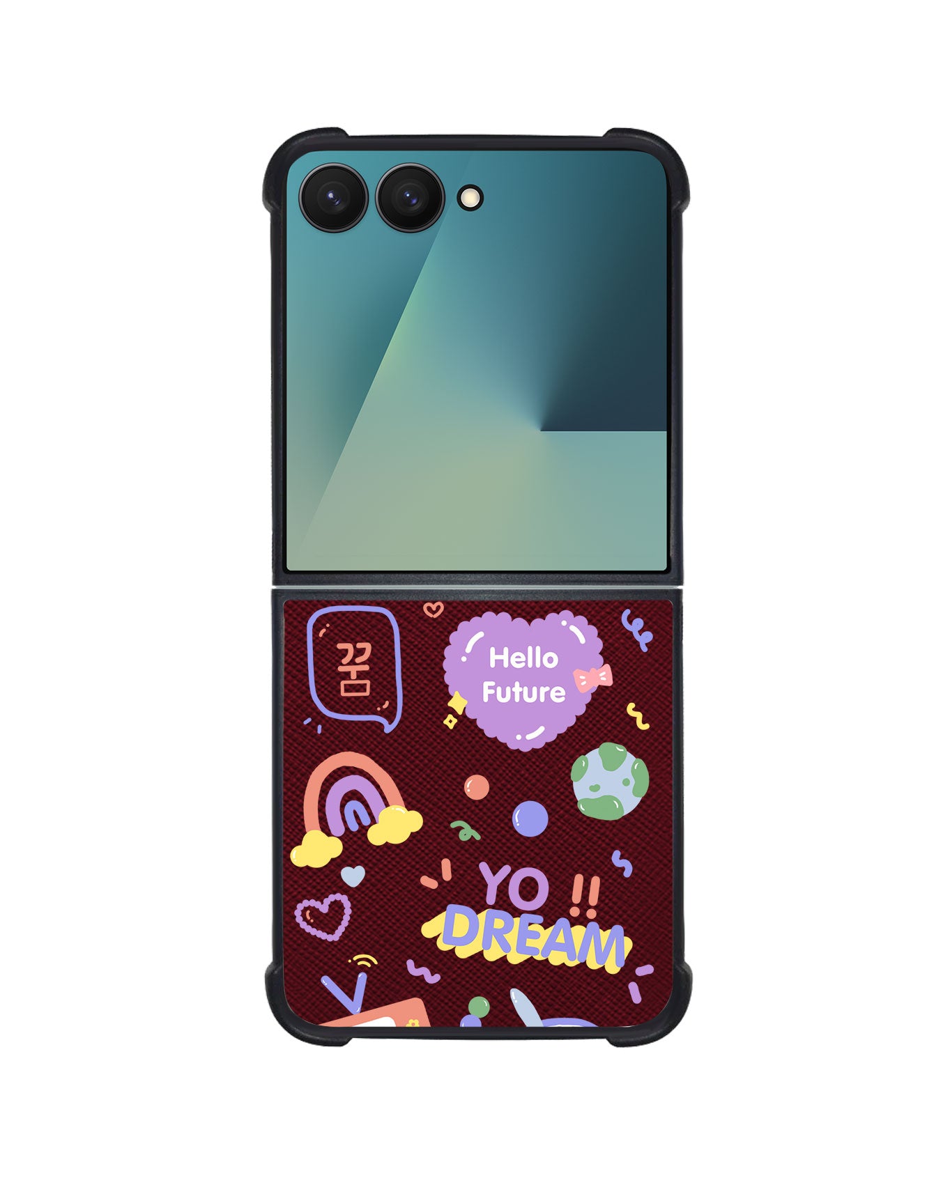 Android Flip / Fold Leather Grip - Hello Future