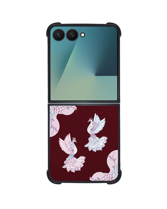 Android Flip / Fold Leather Grip - Peacock