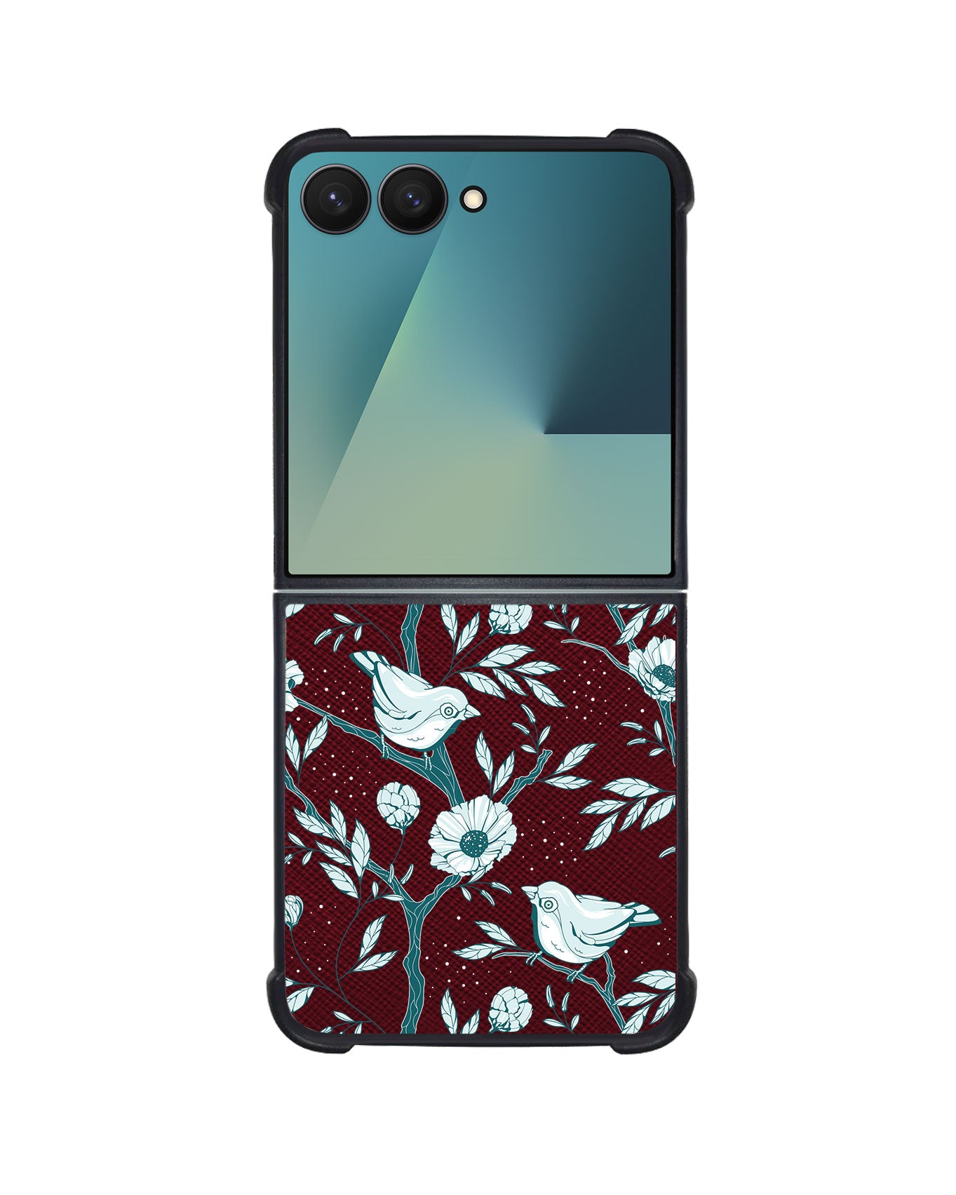 Android Flip / Fold Leather Grip - Lovebird Monochrome 6.0