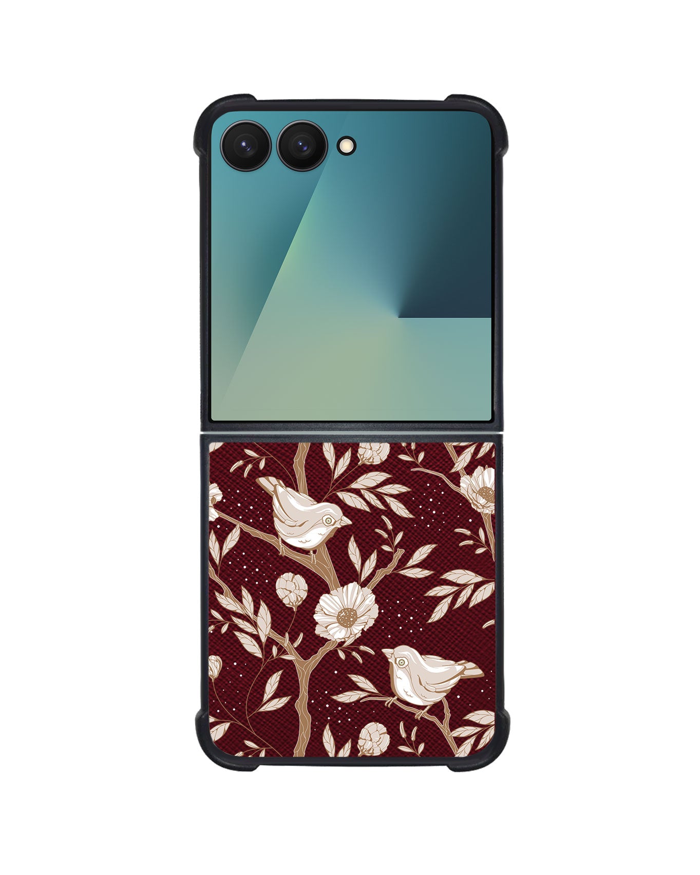 Android Flip / Fold Leather Grip - Lovebird Monochrome 3.0