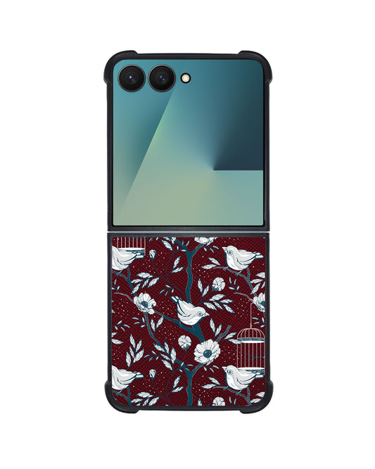 Android Flip / Fold Leather Grip - Lovebird Monochrome