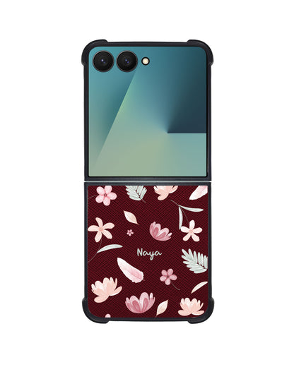 Android Flip / Fold Leather Grip - Wild Flower