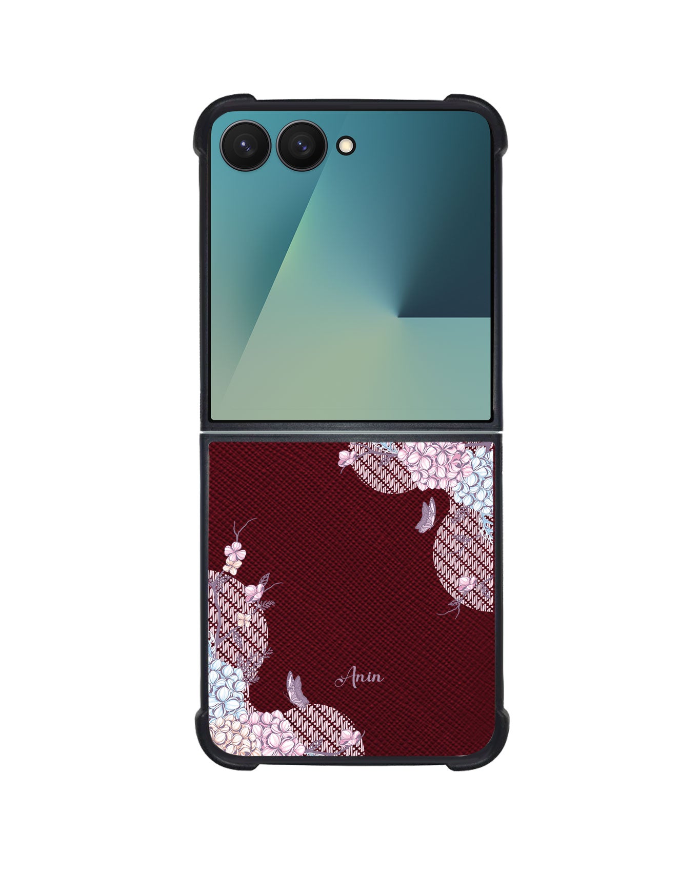Android Flip / Fold Leather Grip - Batik Floral