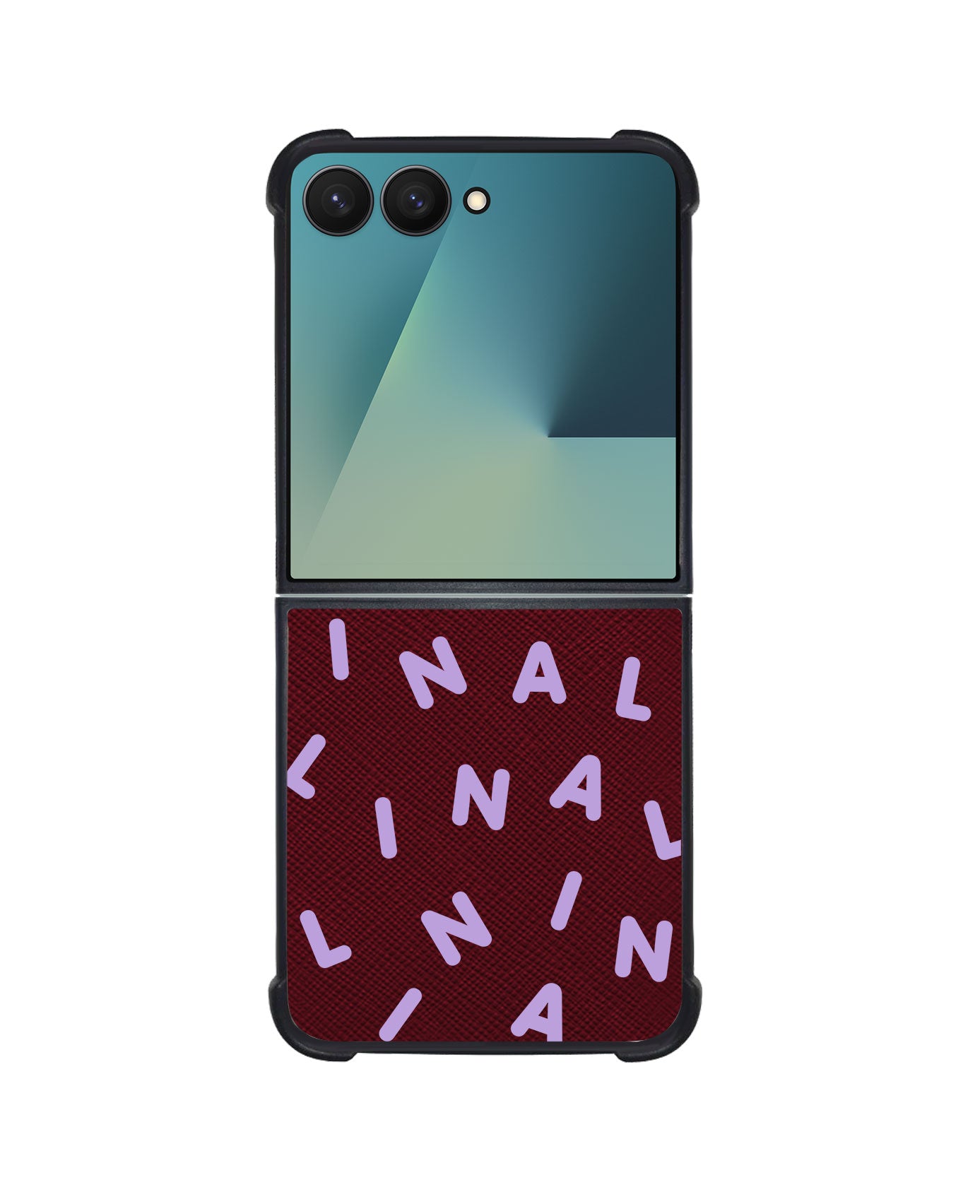 Android Flip / Fold Leather Grip - CUSTOM MONOGRAM 2.0 Lilac