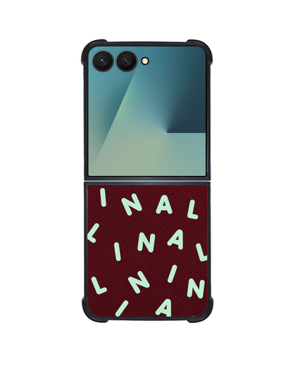 Android Flip / Fold Leather Grip - CUSTOM MONOGRAM 2.0 Tosca