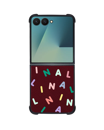 Android Flip / Fold Leather Grip - CUSTOM MONOGRAM 2.0 Rainbow