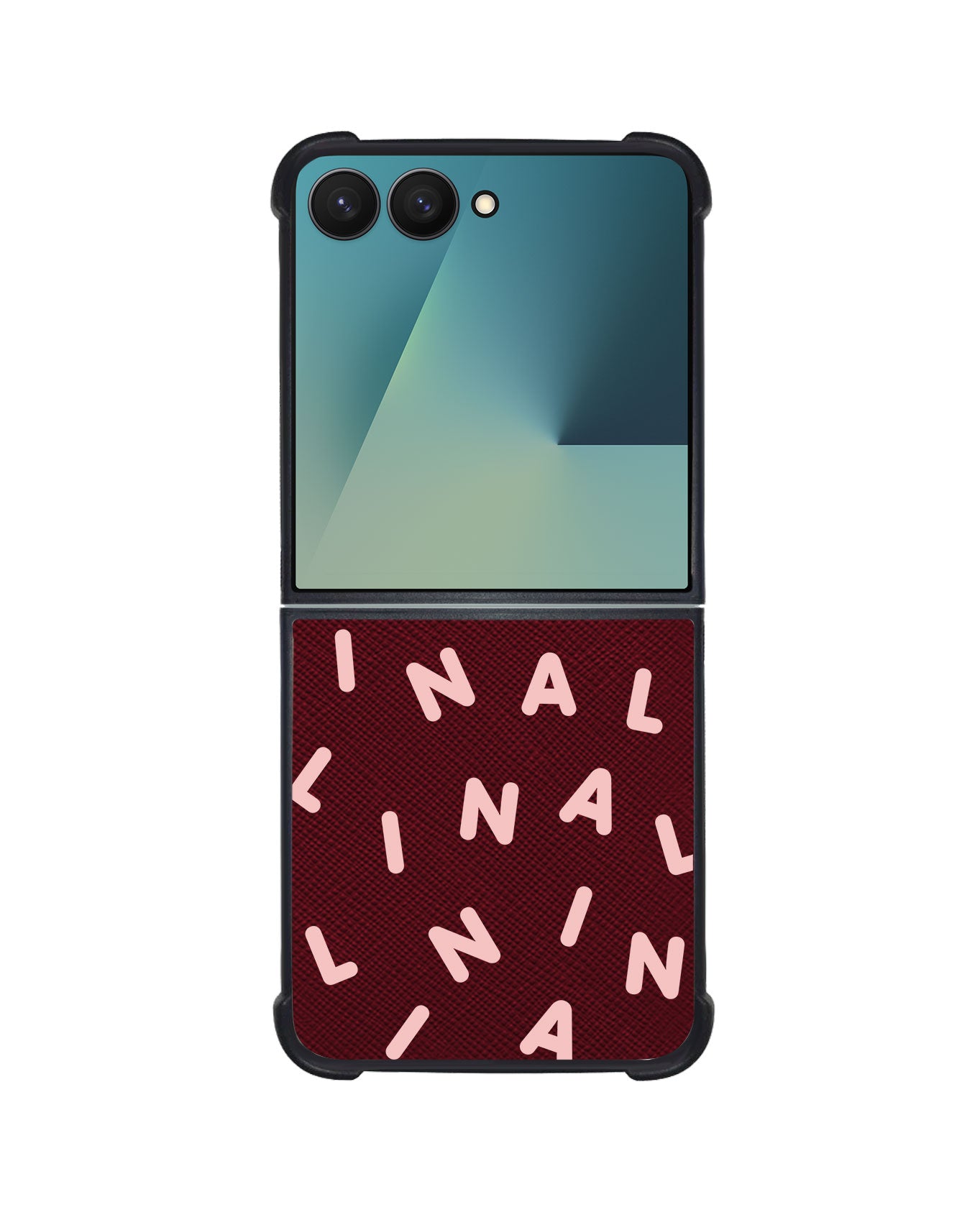 Android Flip / Fold Leather Grip - CUSTOM MONOGRAM 2.0 Pink