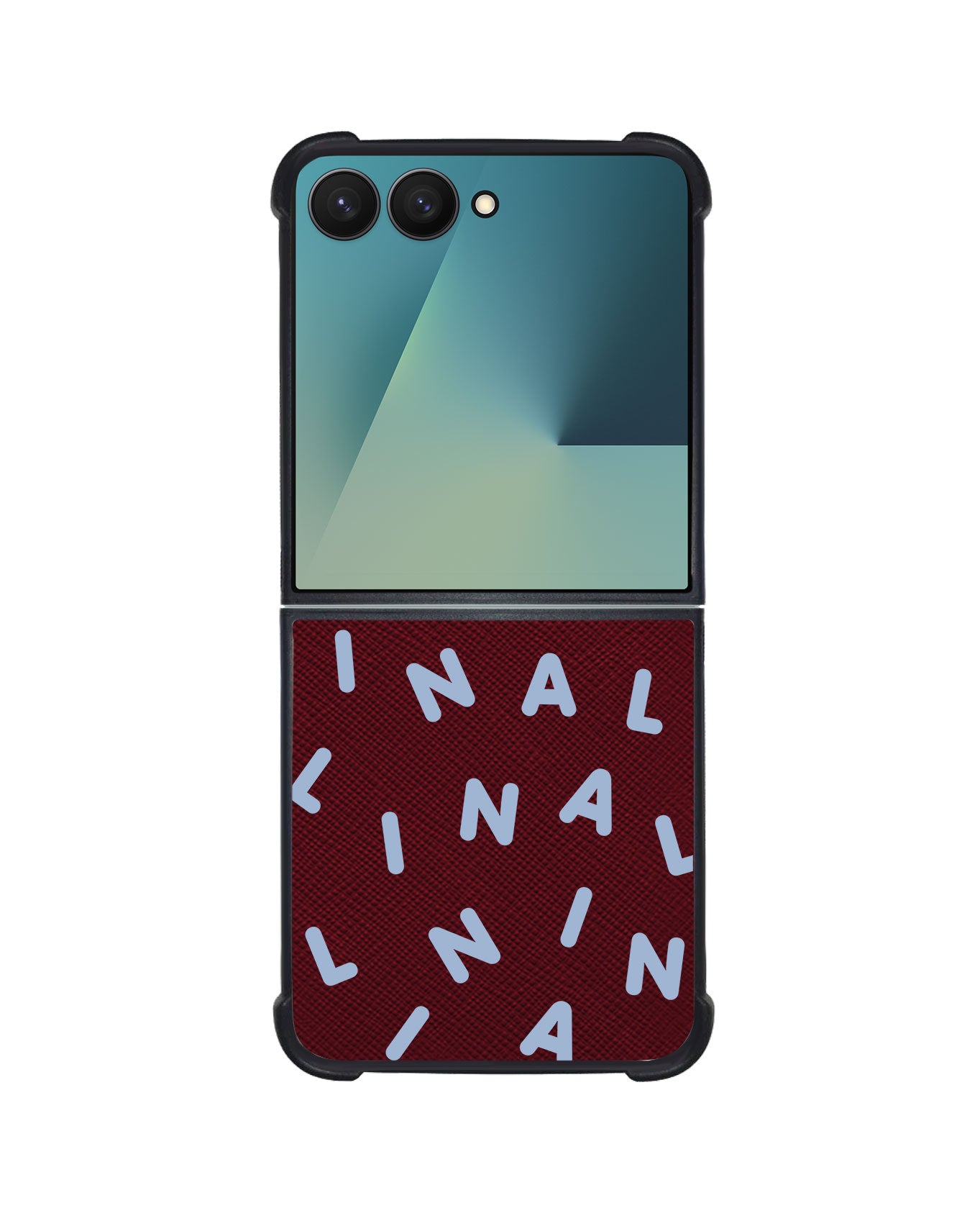 Android Flip / Fold Leather Grip - CUSTOM MONOGRAM 2.0 Blue