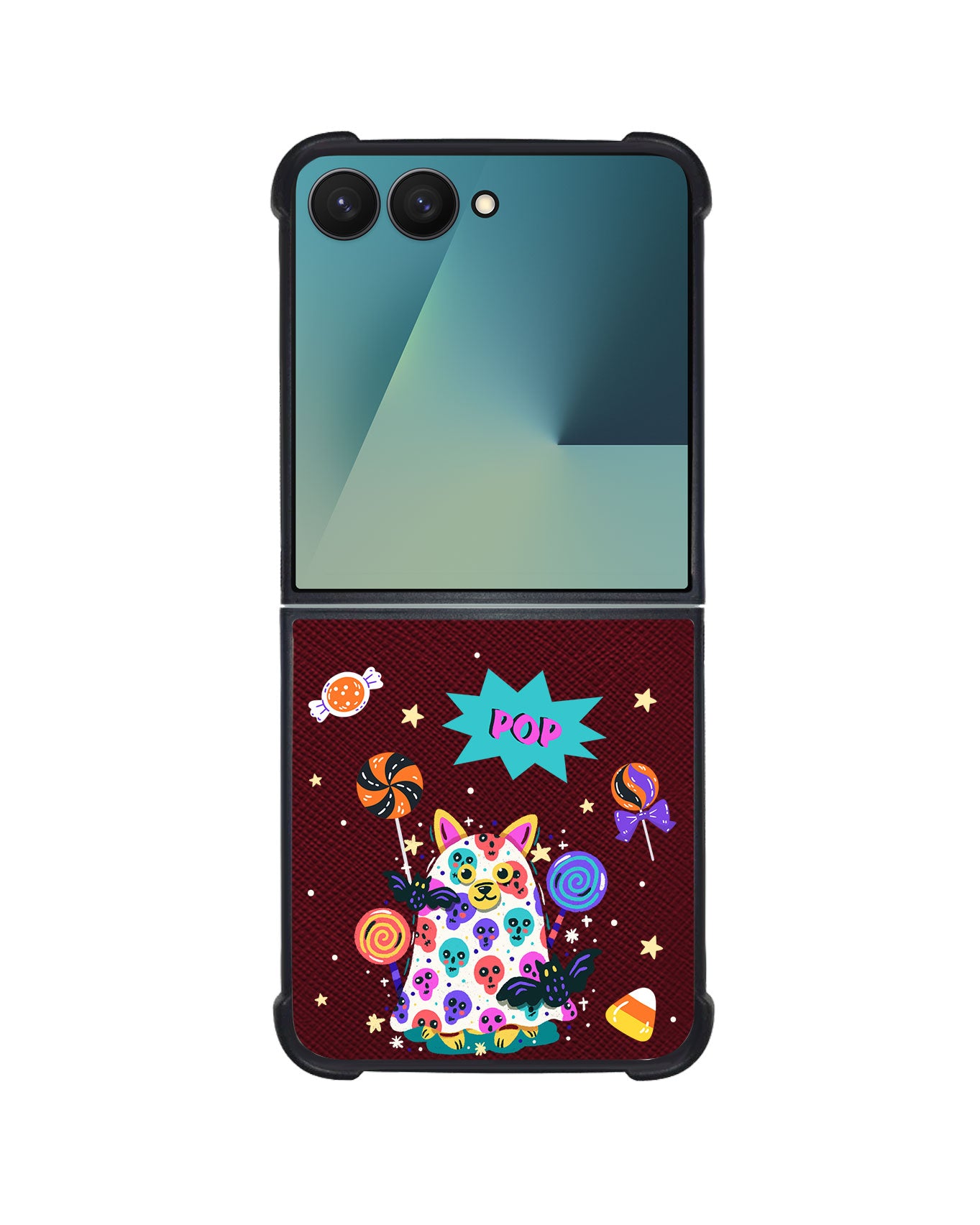 Android Flip / Fold Leather Grip - Puppy Monster