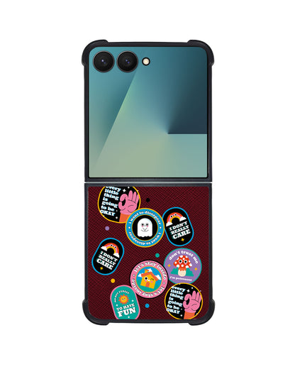 Android Flip / Fold Leather Grip - Monster Sticker Pack