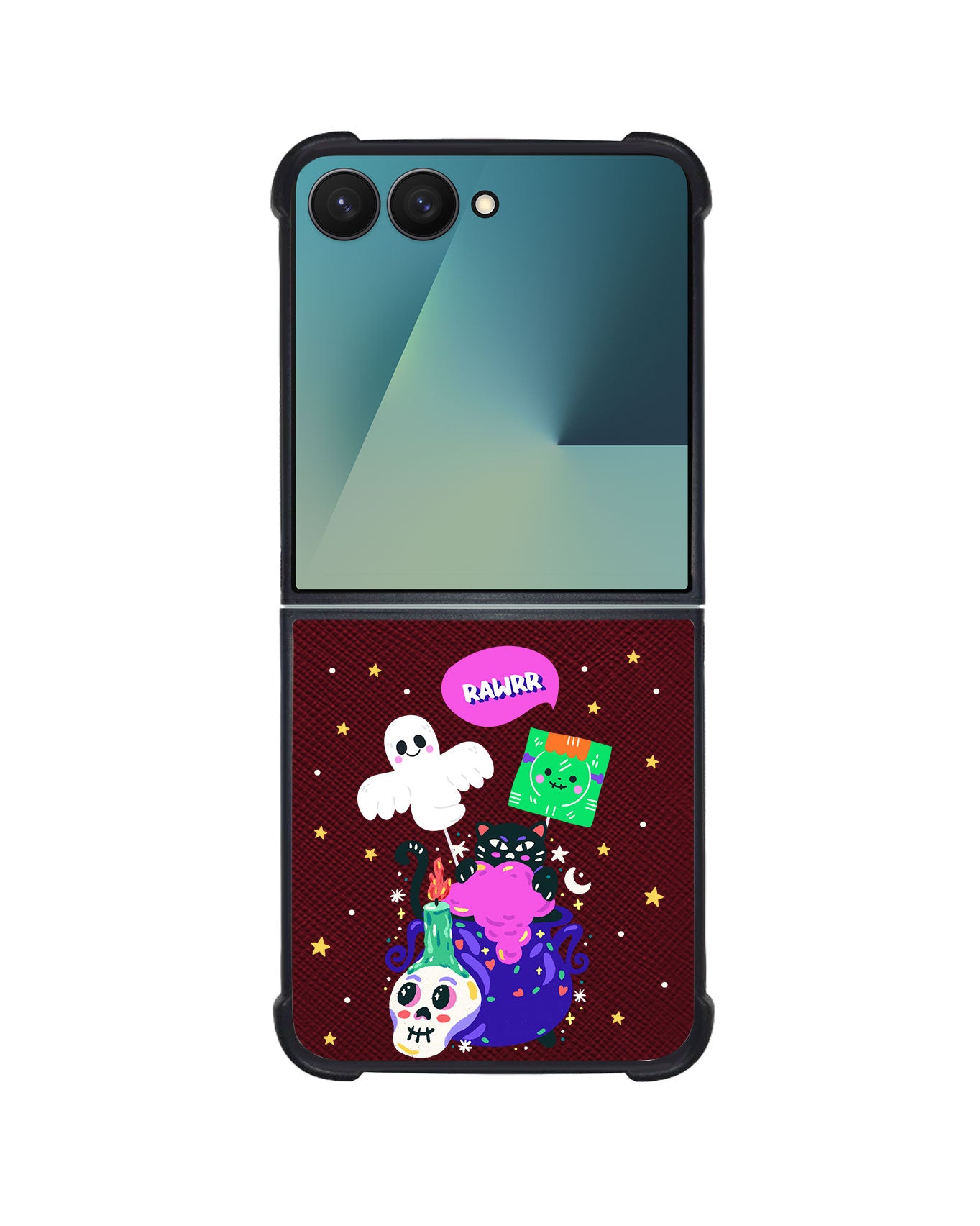 Android Flip / Fold Leather Grip - Cat Monster
