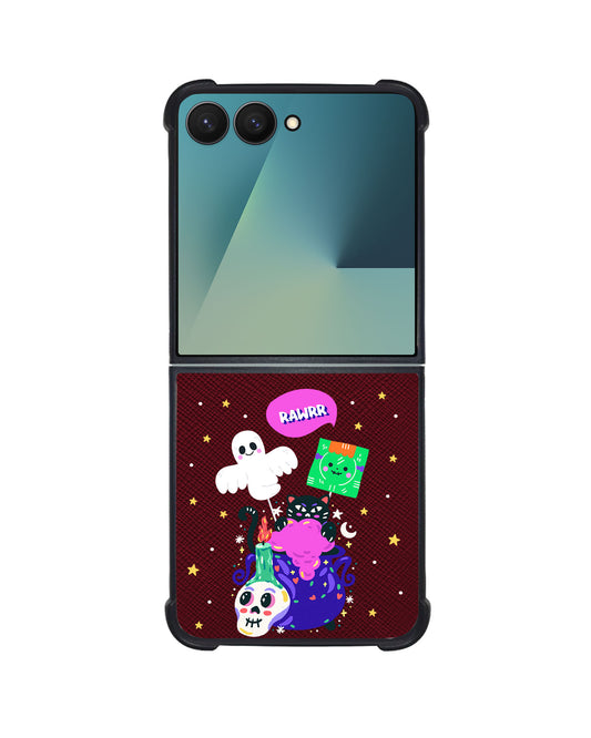 Android Flip / Fold Leather Grip - Cat Monster