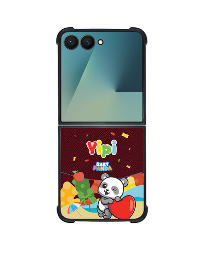 Android Flip / Fold Leather Grip - Yipi Baby Panda