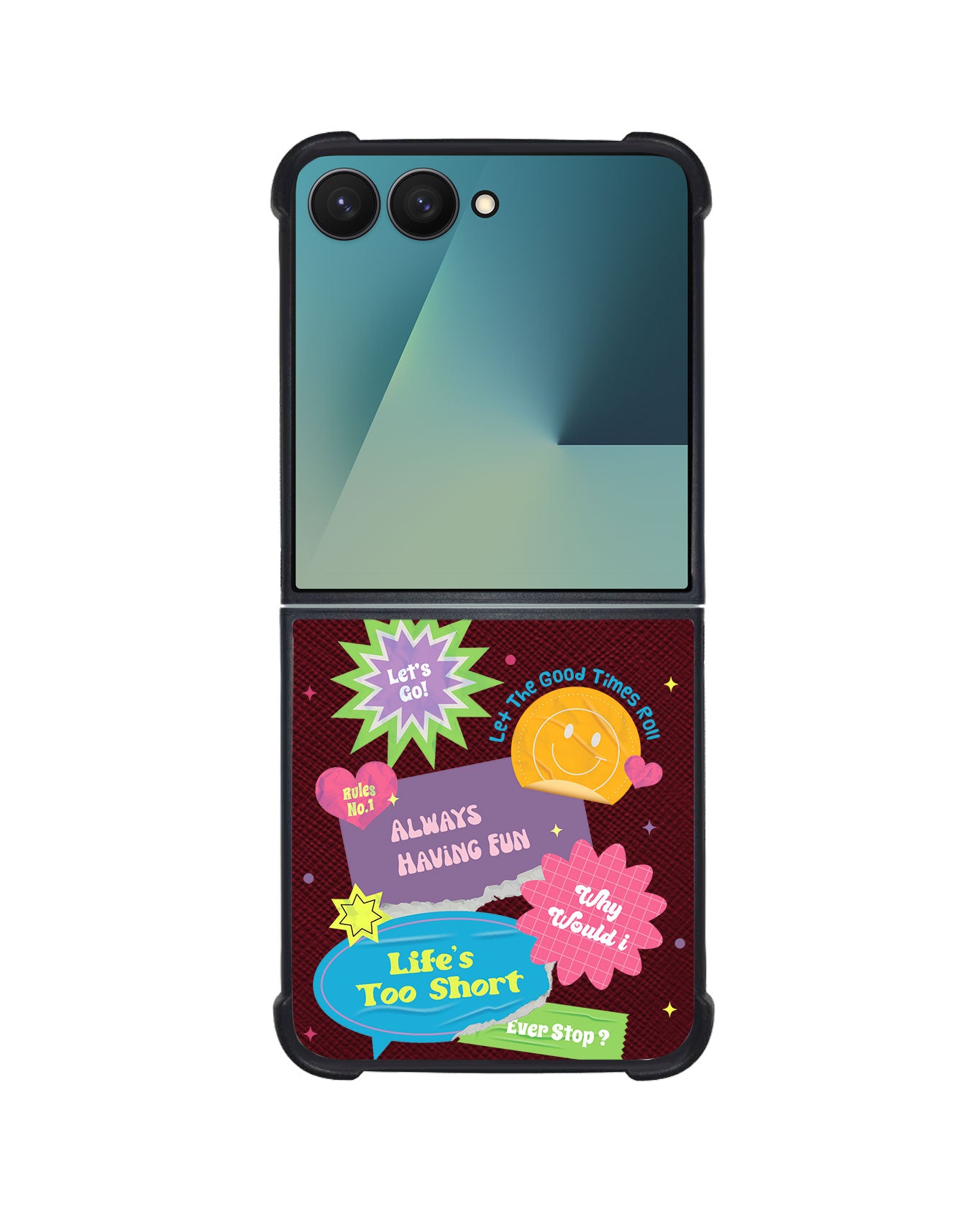 Android Flip / Fold Leather Grip - Life's Too Short