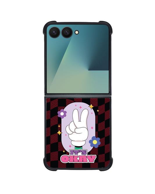 Android Flip / Fold Leather Grip - It's OK