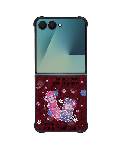 Android Flip / Fold Leather Grip - Busy Love Myself