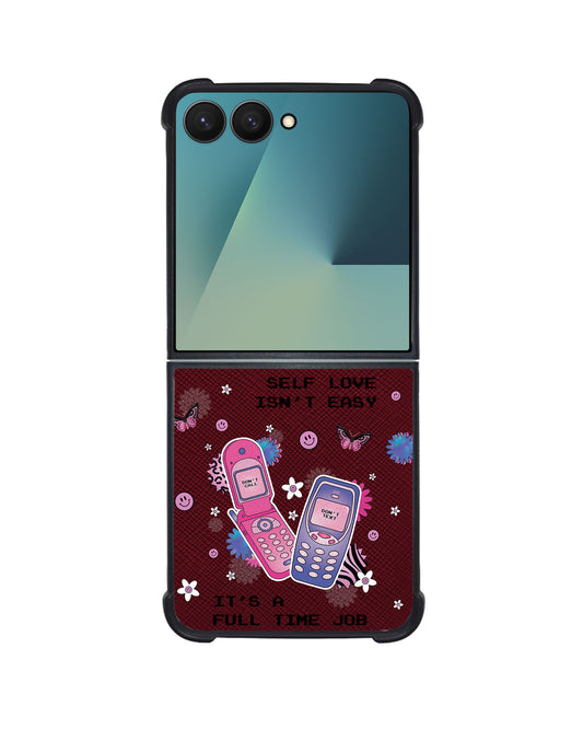 Android Flip / Fold Leather Grip - Busy Love Myself