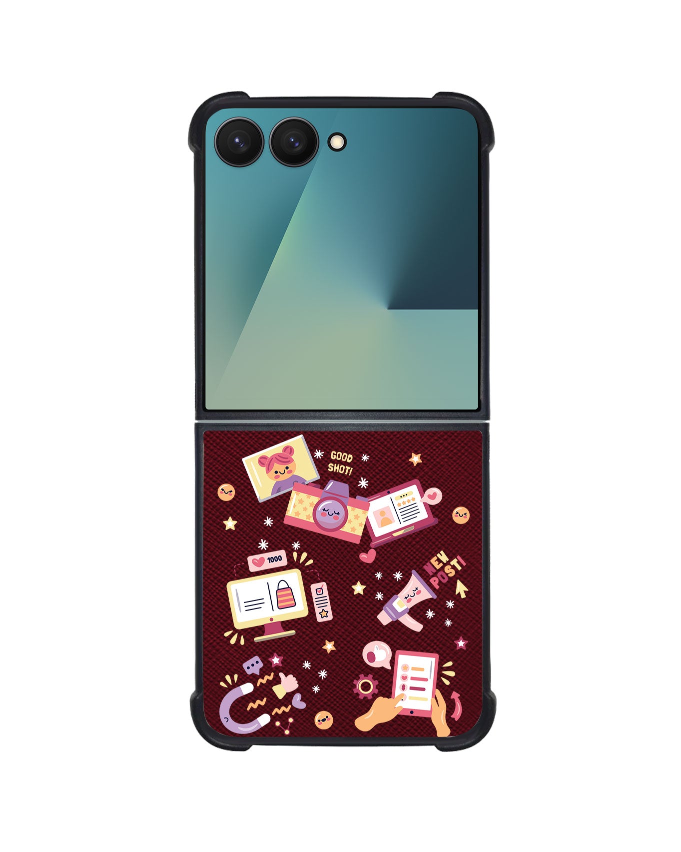 Android Flip / Fold Leather Grip - Conten Creator