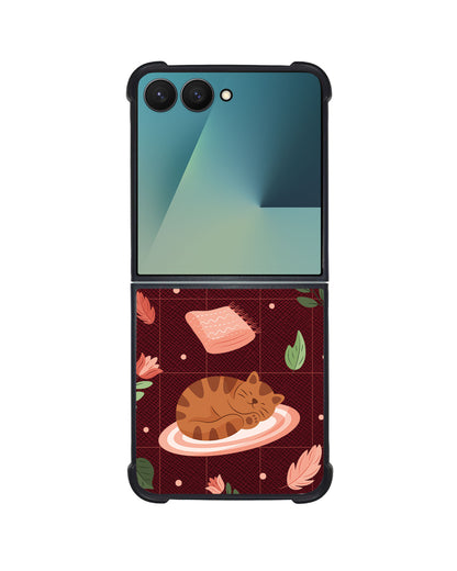 Android Flip / Fold Leather Grip - Sleepy Autumn