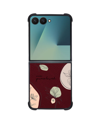 Android Flip / Fold Leather Grip - Sketchy Flower