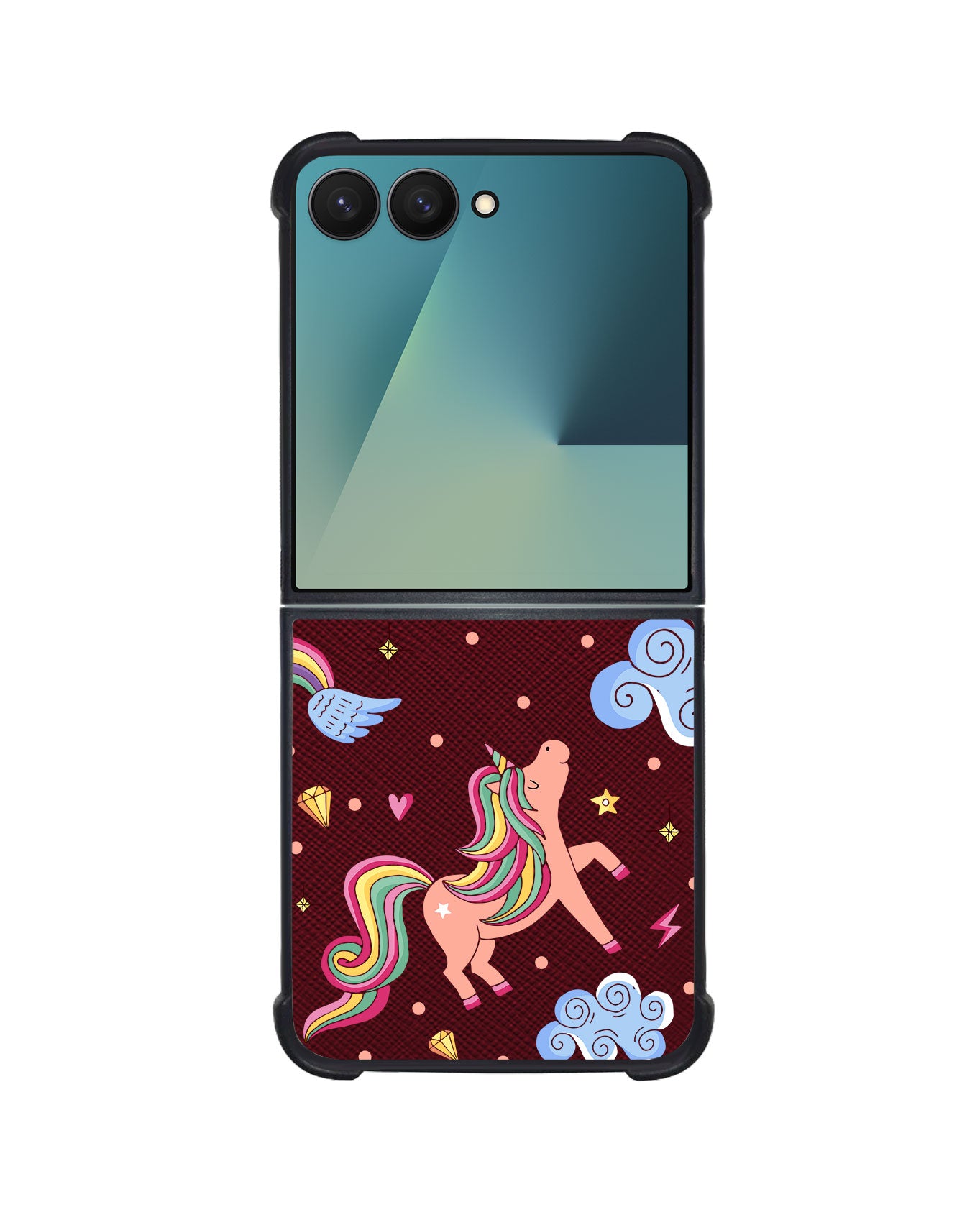 Android Flip / Fold Leather Grip - Pegasus in Fairytale