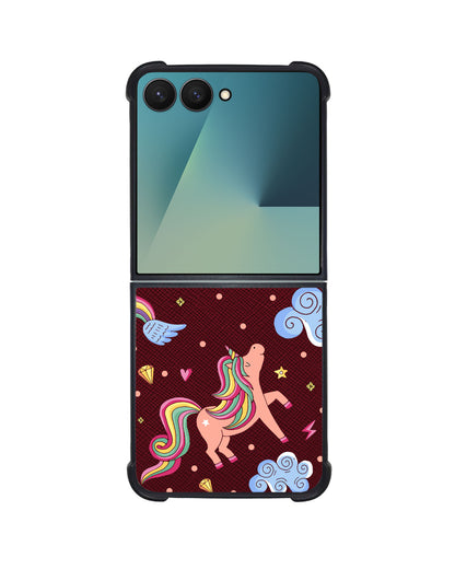 Android Flip / Fold Leather Grip - Pegasus in Fairytale
