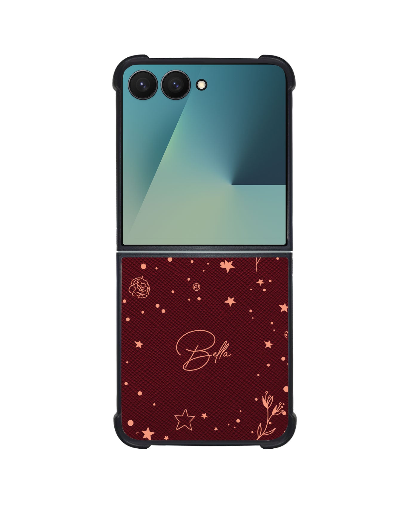 Android Flip / Fold Leather Grip - Coral Constellation
