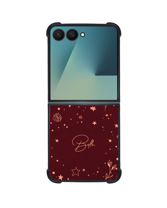 Android Flip / Fold Leather Grip - Coral Constellation