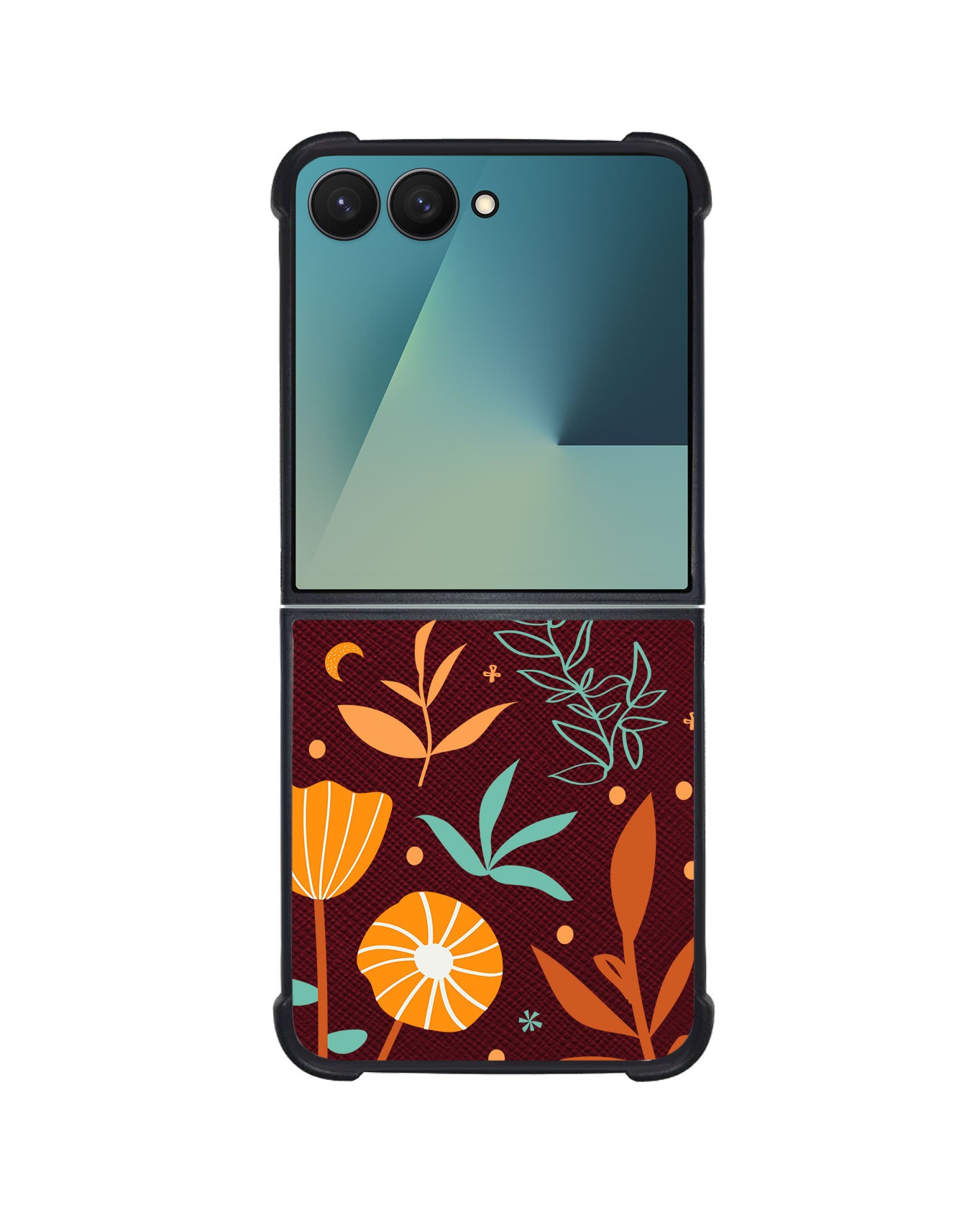 Android Flip / Fold Leather Grip - Autumn Botanical
