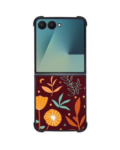 Android Flip / Fold Leather Grip - Autumn Botanical