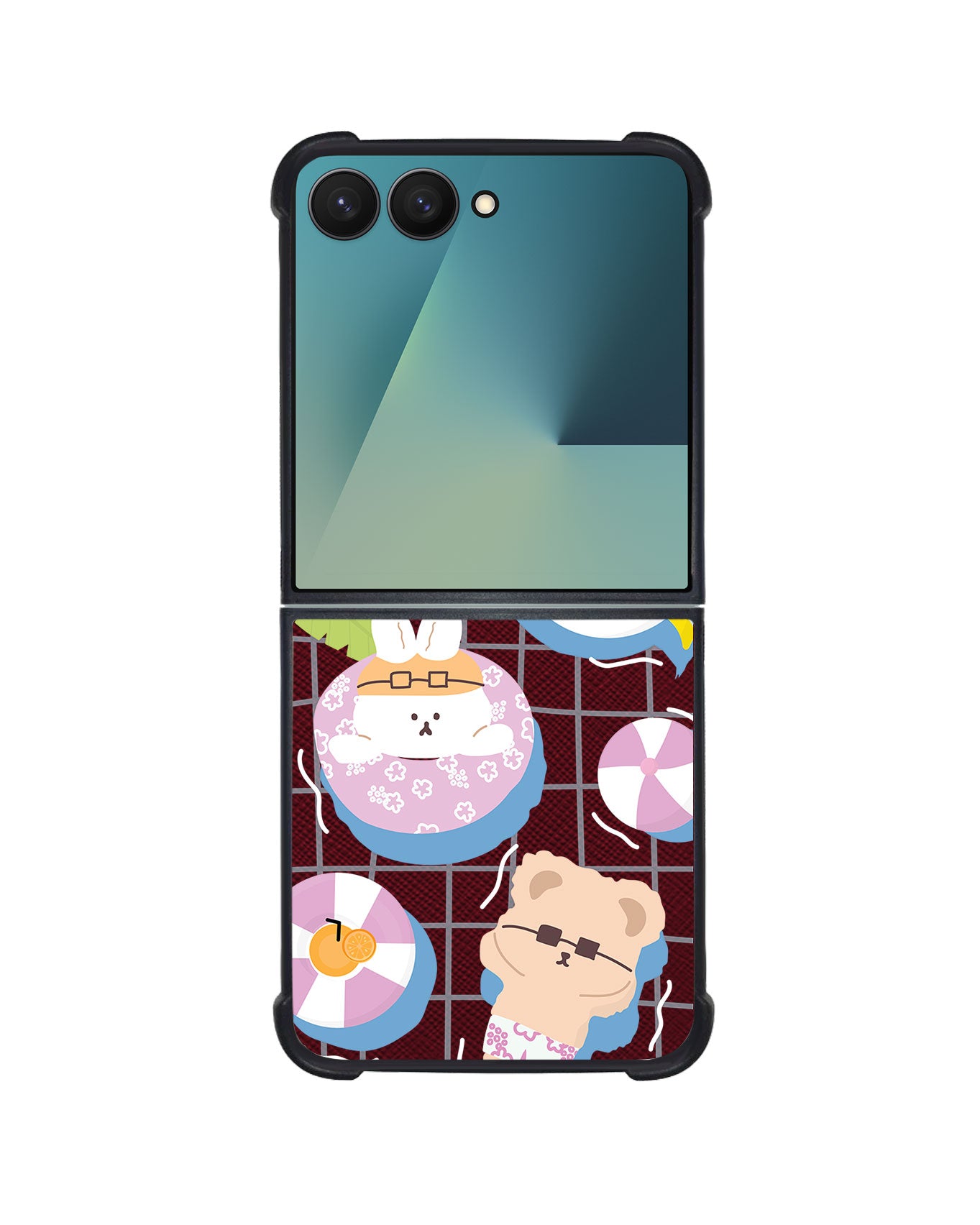 Android Flip / Fold Leather Grip - Pool Party 2.0