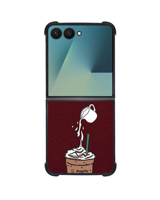 Android Flip / Fold Leather Grip - Coffee Frappe