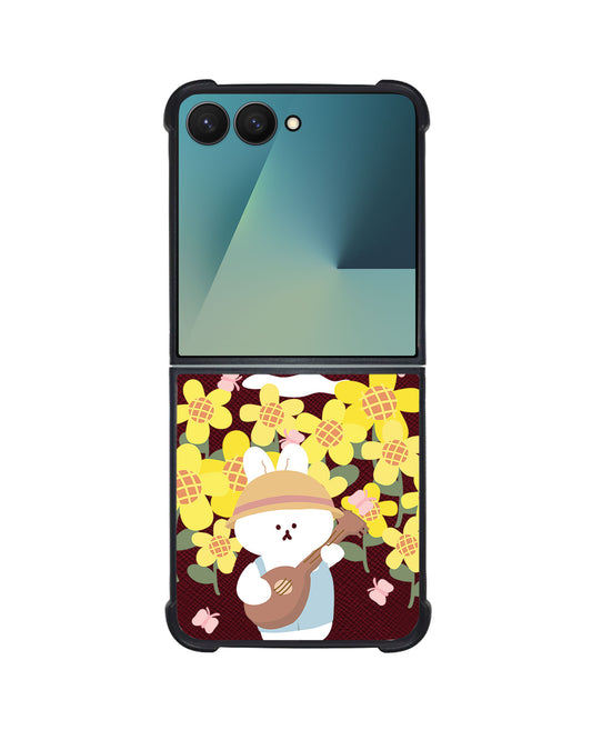 Android Flip / Fold Leather Grip - Bunny Ukulele