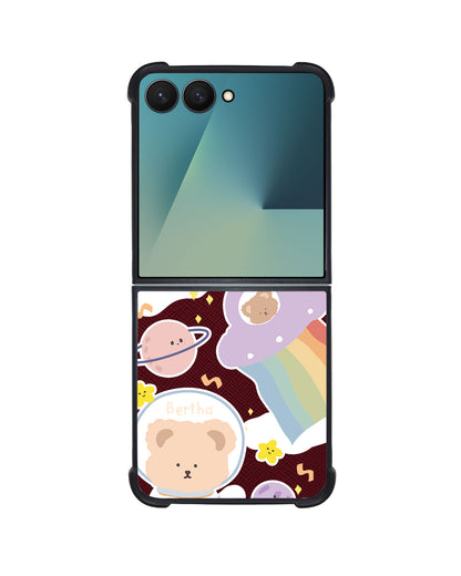 Android Flip / Fold Leather Grip - Astro Bear