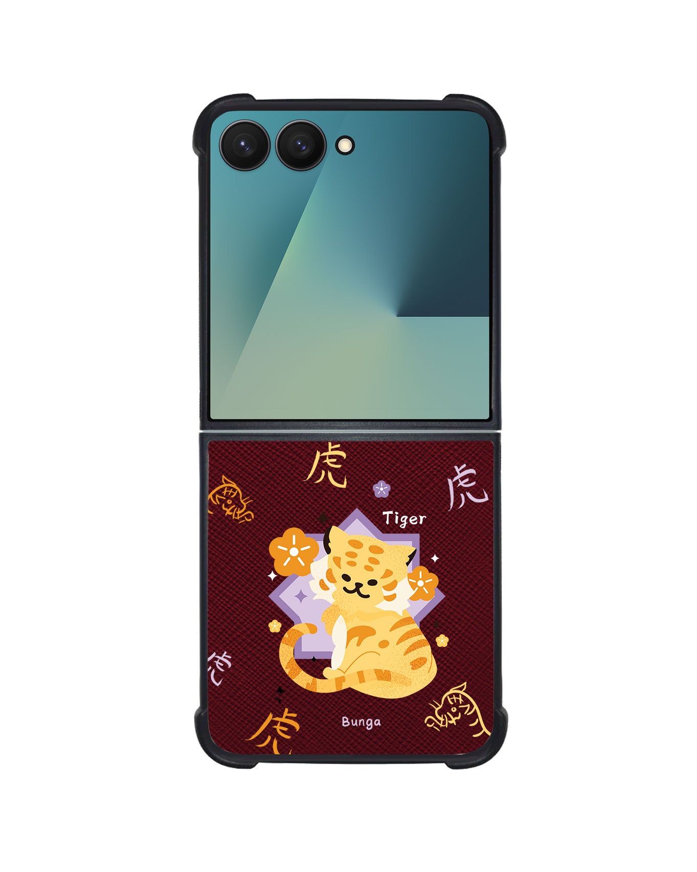 Android Flip / Fold Leather Grip - Tiger (Chinese Zodiac / Shio)
