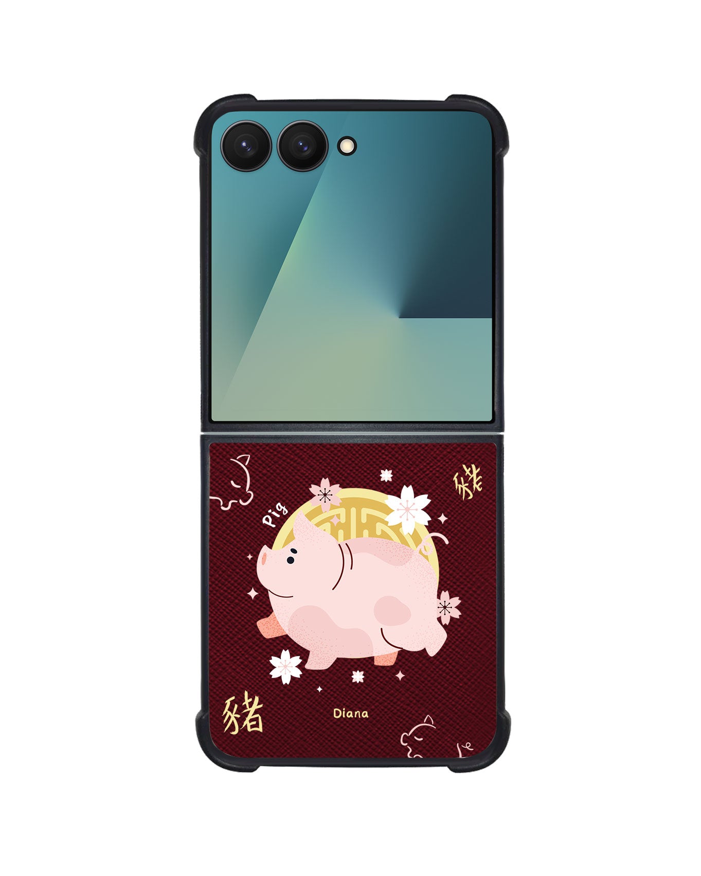 Android Flip / Fold Leather Grip - Pig (Chinese Zodiac / Shio)