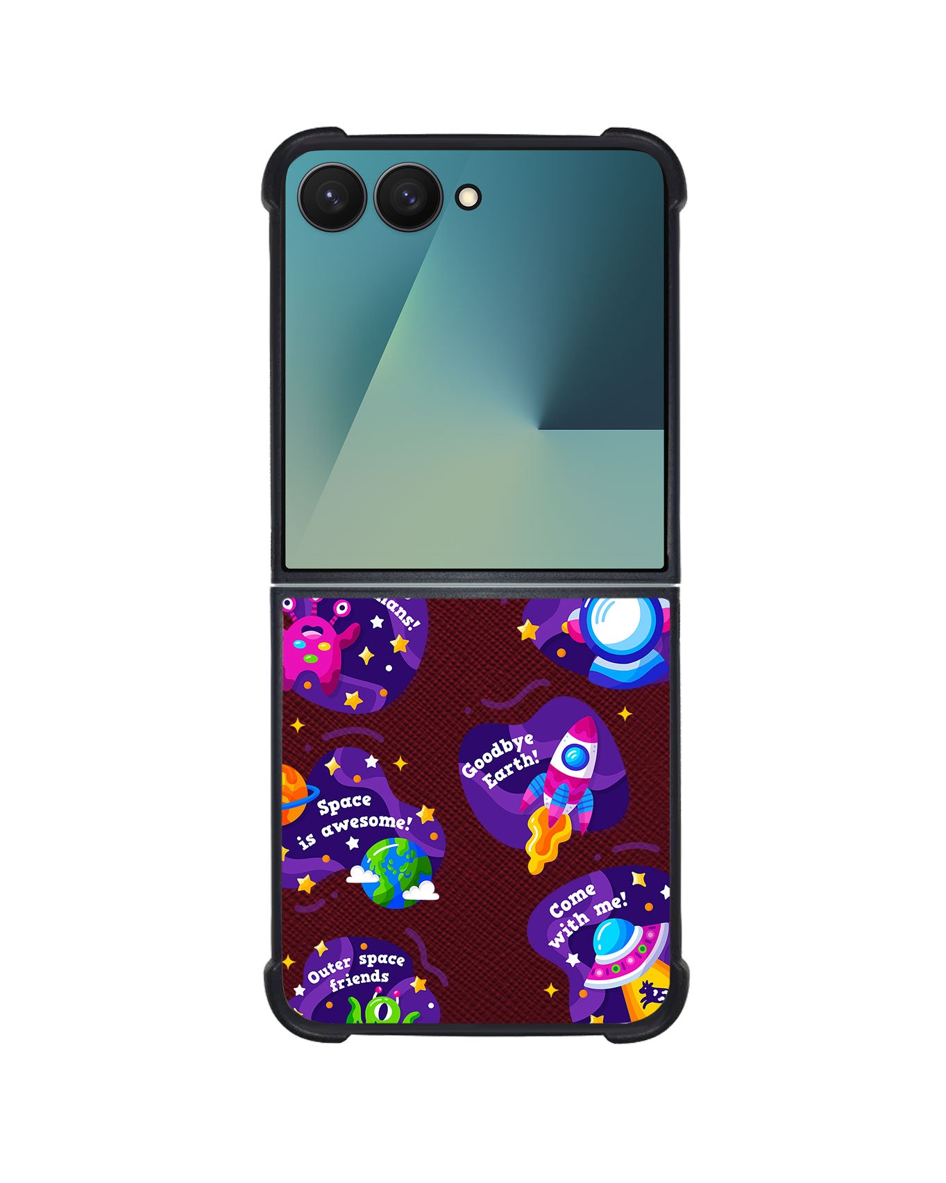 Android Flip / Fold Leather Grip - Space Traveller