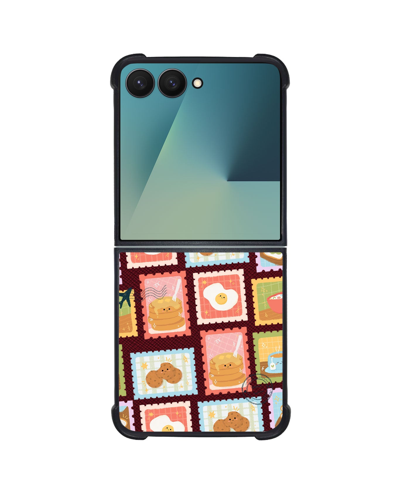 Android Flip / Fold Leather Grip - Breakfast Menu Stamps